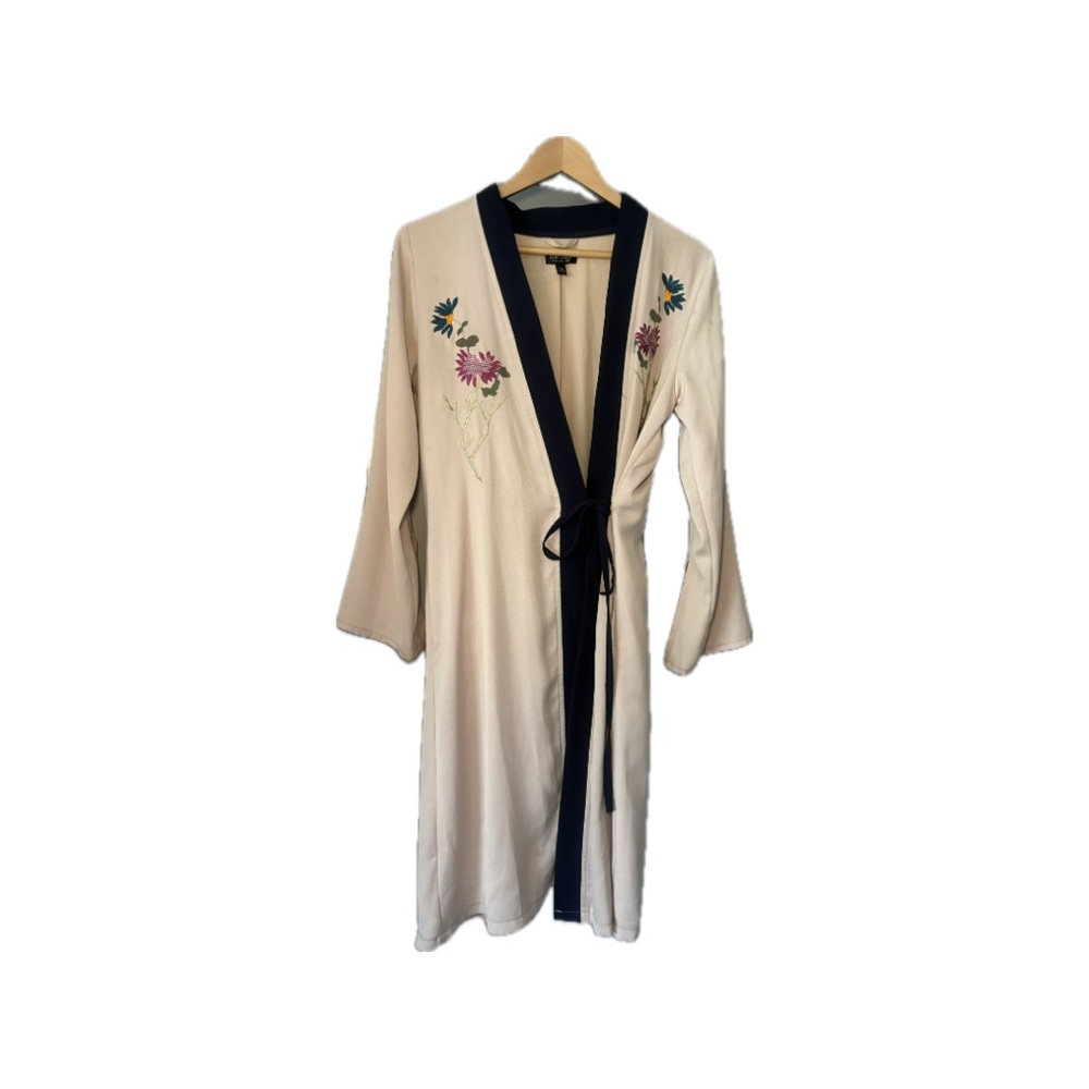 Top Shop Embroidered Duster Robe